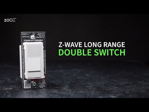 Zooz 800 Series Z-Wave Long Range Double Switch ZEN30 800LR (White) for Light & Fan Combo