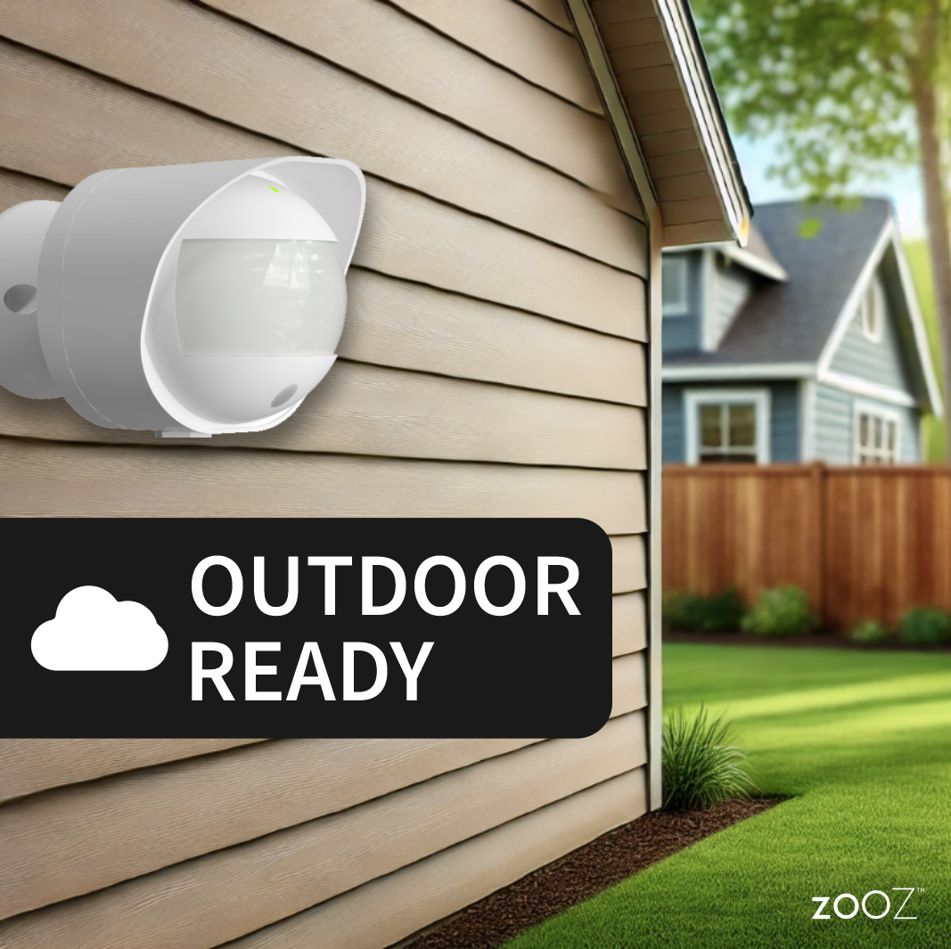 Zooz 800 Series Z-Wave Long Range Outdoor Motion Sensor ZSE70 800LR is rated for outdoor use