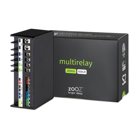 Zooz 800 Series Z-Wave Long Range MultiRelay ZEN16 800LR Packaging View