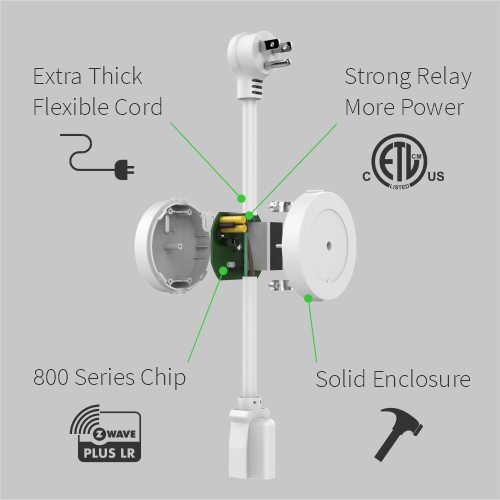 Zooz Z-Wave Plus Power Switch ZEN15 for Heavy Duty Appliances Components