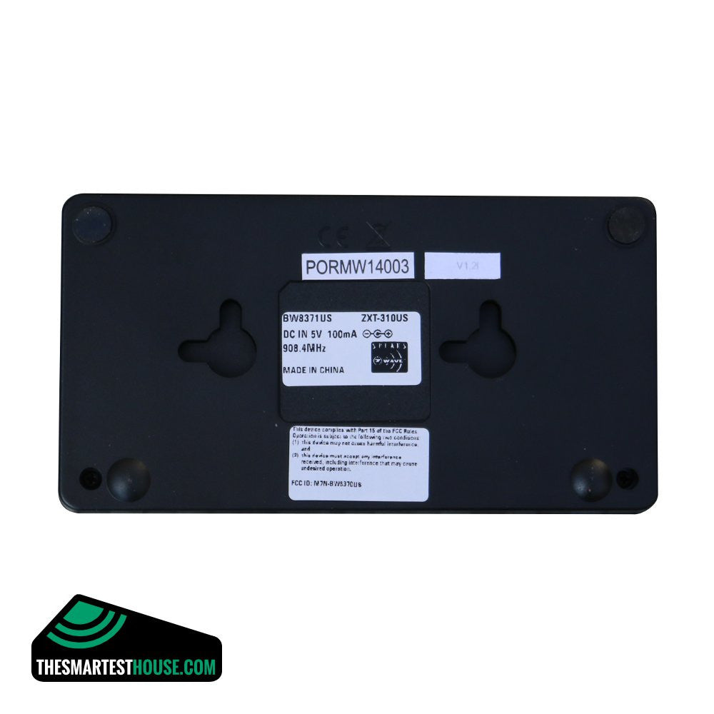 ZXT-310US Z-Wave-to-AV IR Extender Back Labels