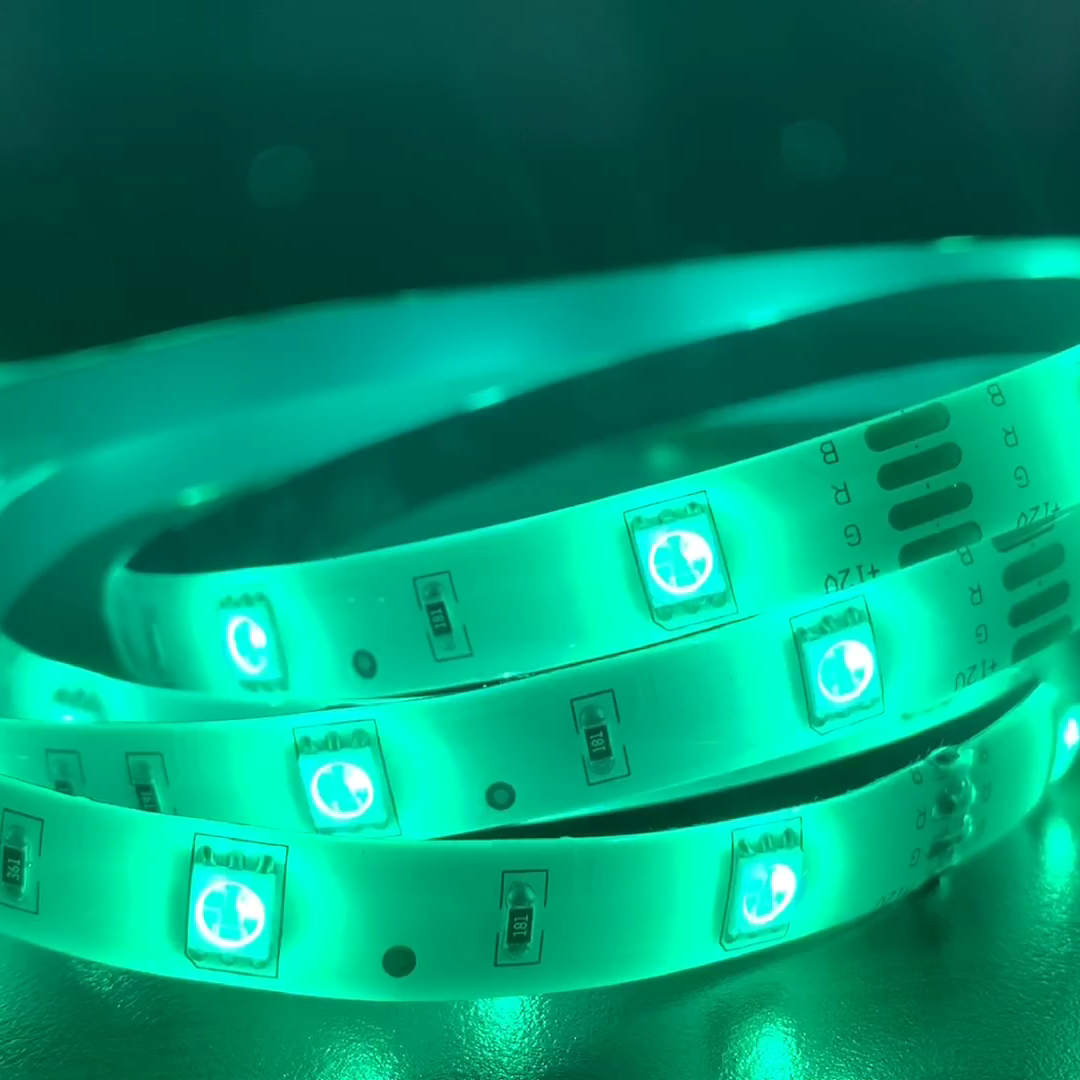 Indoor RGB LED Strip Green Light